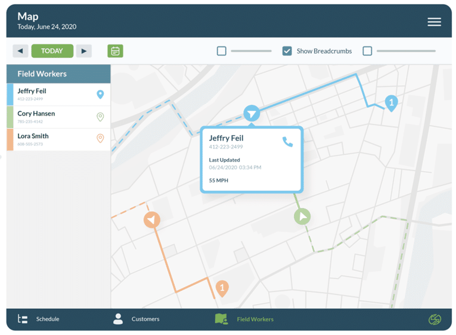 tech location visibility